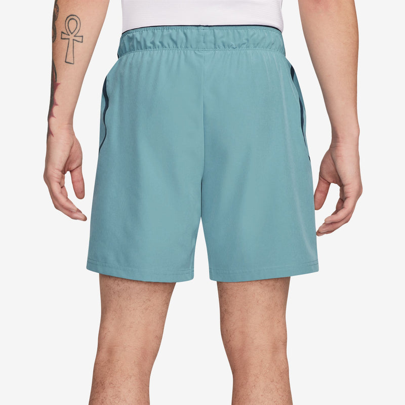 Men's Court Advantage Dri-FIT 7" Tennis Shorts in Denim Turq/Armory Navy/White