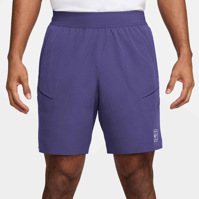 Men's Court Advantage Dri-FIT 8" Tennis Shorts in Wild Grape/White