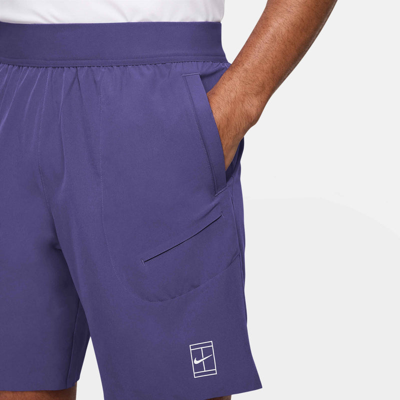 Men's Court Advantage Dri-FIT 8" Tennis Shorts in Wild Grape/White