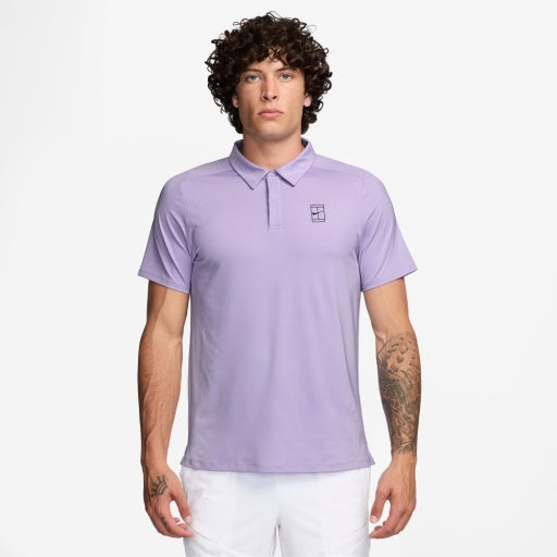 Men's Court Advantage Dri-FIT Tennis Polo in Hydrangeas/Dusty Amethyst
