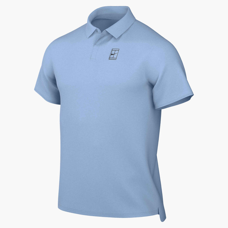 Men's Court Advantage Dri-FIT Tennis Polo in Psychic Blue/Star Blue/Black