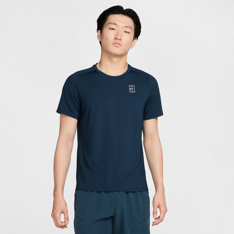 Men's Court Advantage Dri-FIT Tennis Top in Armory Navy/White