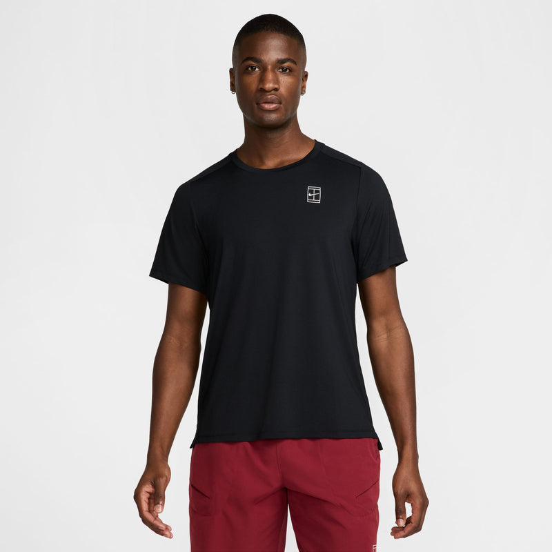 Men's Court Advantage Dri-FIT Tennis Top in Black/White