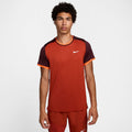 Men's Court Advantage Dri-FIT Tennis Top in Dragon Red/Burgundy Crush/White