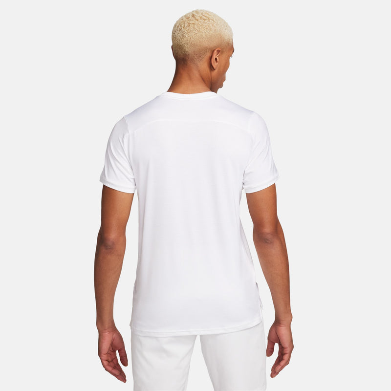 Men's Court Advantage Dri-FIT Tennis Top in White/Black
