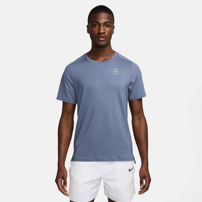 Men's Court Advantage Dri-FIT Tennis Top in World Indigo/World Indigo/White