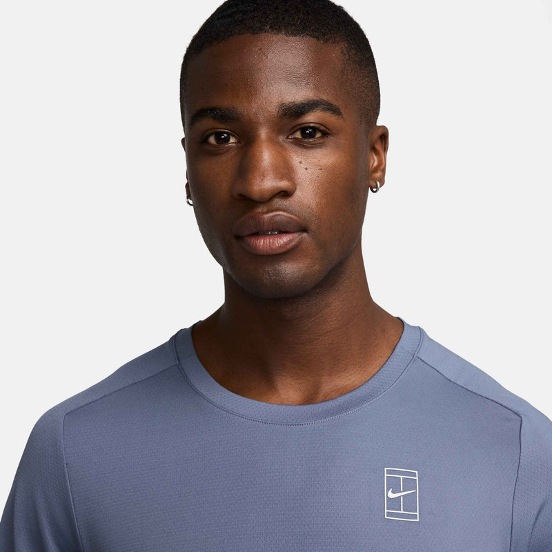 Men's Court Advantage Dri-FIT Tennis Top in World Indigo/World Indigo/White
