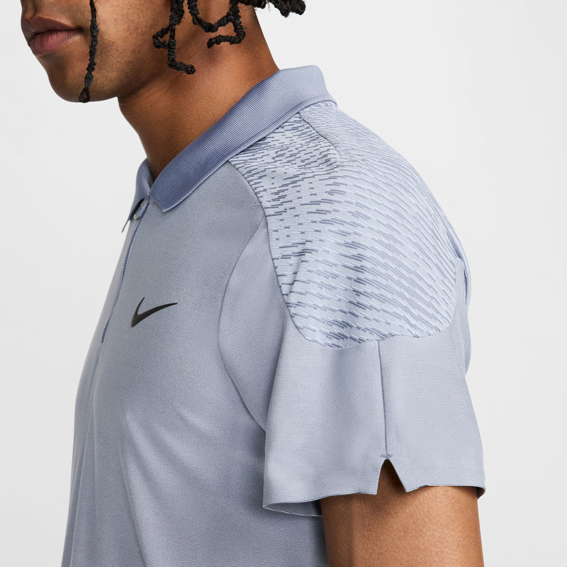 Men's Court Advantage Slam Ultimate Polo in Lt Armory Blue/Ashen Slate/White