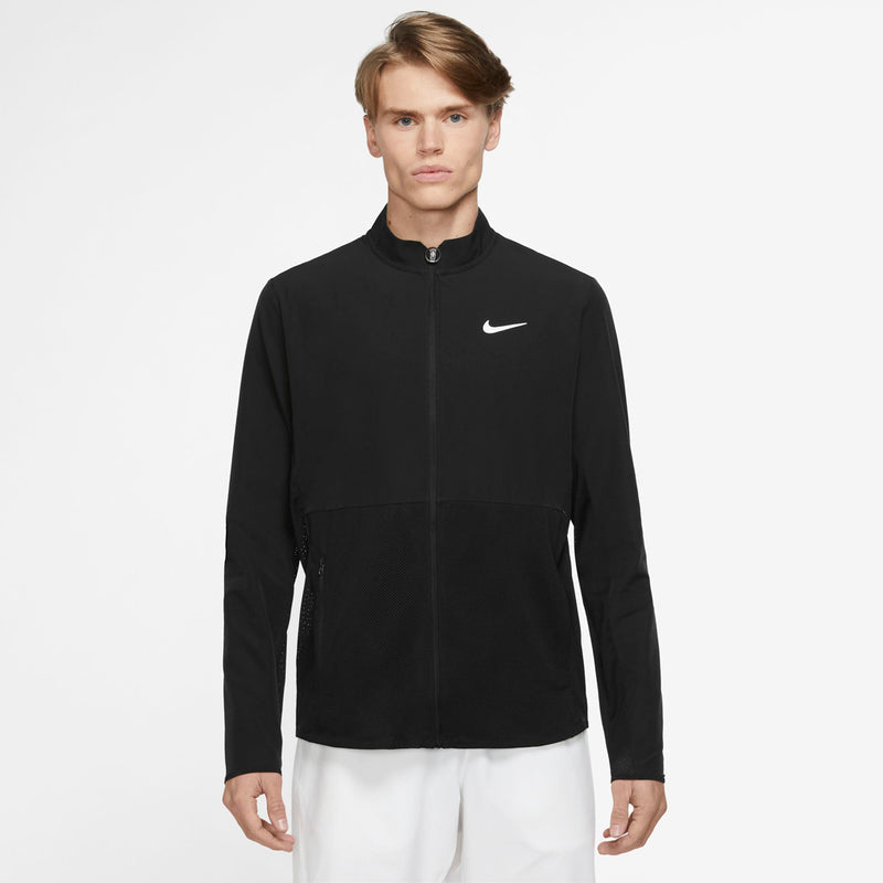 Men's Court Advantage Tennis Jacket in Black/White