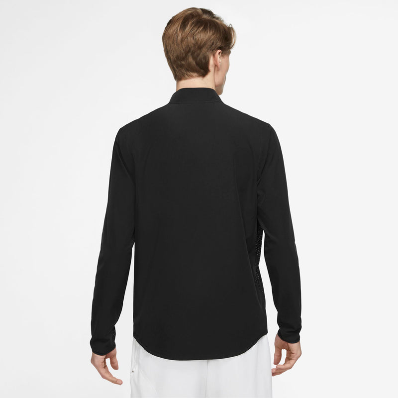Men's Court Advantage Tennis Jacket in Black/White