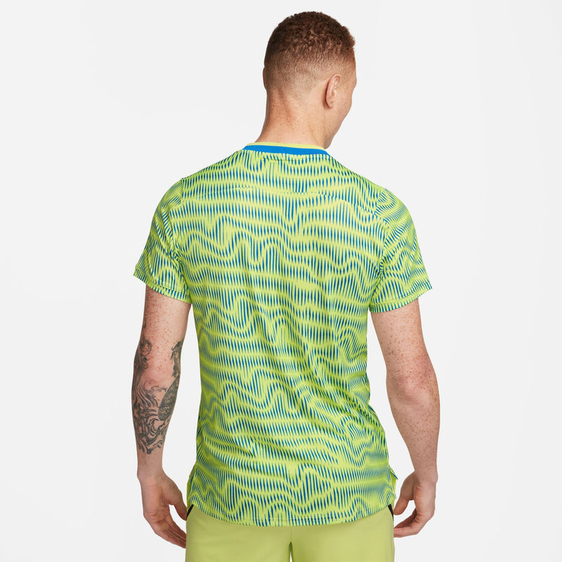 Men's Court Advantage Top in Lt Lemon Twist/Lt Photo Blue/Black