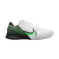 Men's Court Air Zoom Vapor Pro 2 Hard Court Tennis Shoes in White/Poison Green-Black
