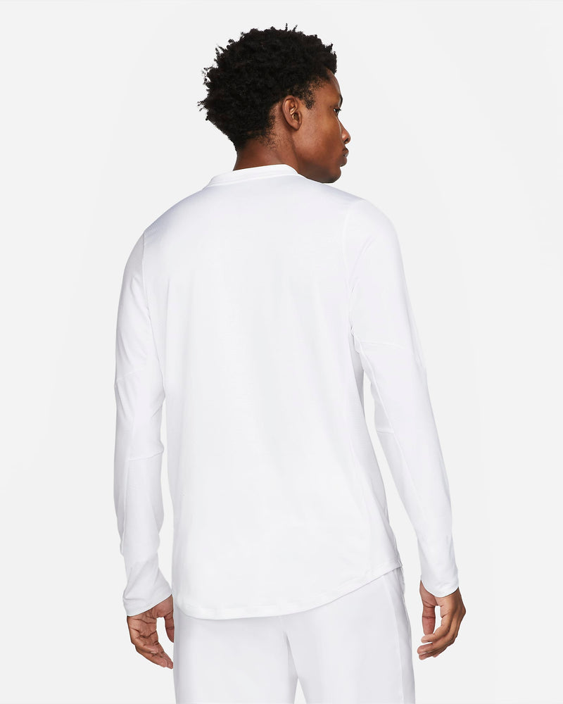 Men's Court Dri-FIT Advantage Half Zip Top (White)