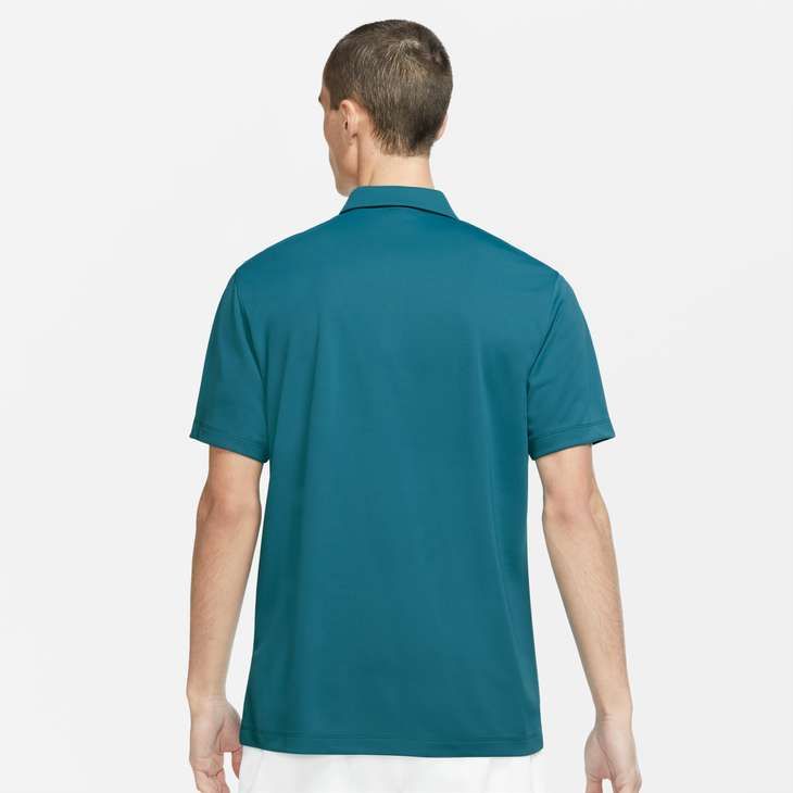 Men's Court Dri-FIT Polo Solid (Bright Spruce/White)
