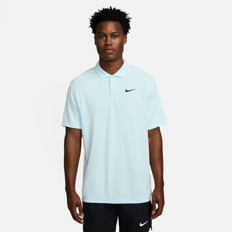 Men's Court Dri-FIT Tennis Polo in Glacier Blue/Black