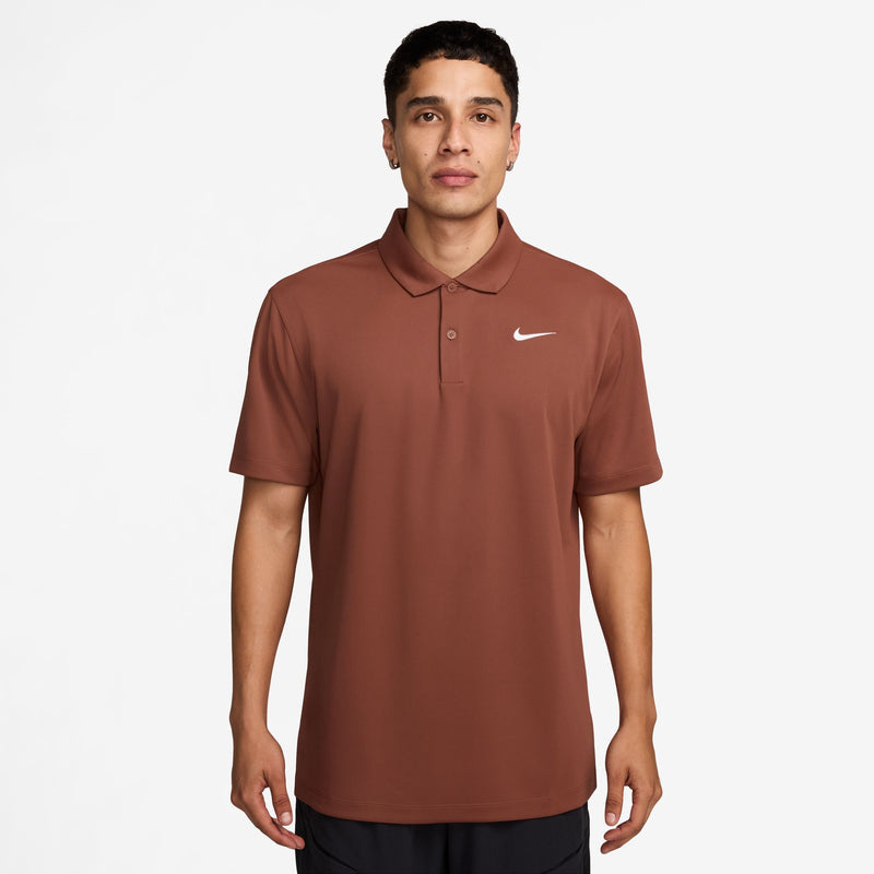 Men's Court Dri-FIT Tennis Polo in Mars Stone/White