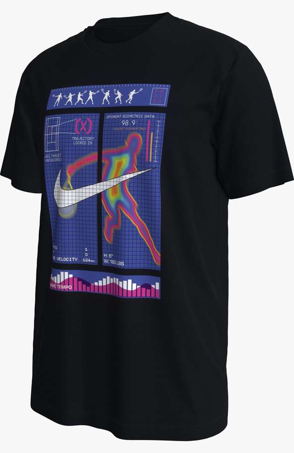 Men's Court Dri-FIT Tennis T-Shirt in Black