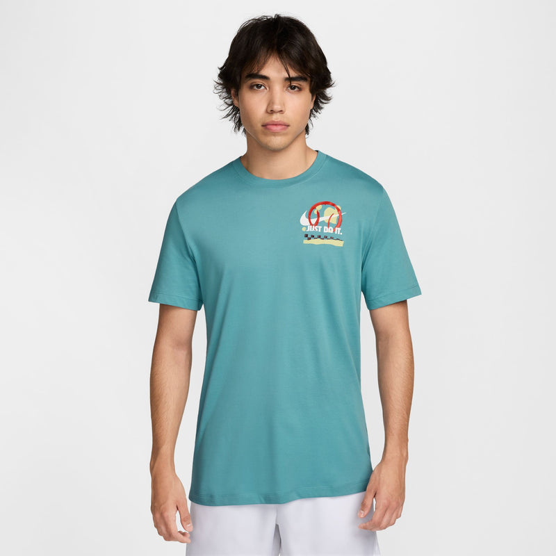 Men's Court Dri-FIT Tennis T-Shirt in Denim Turq