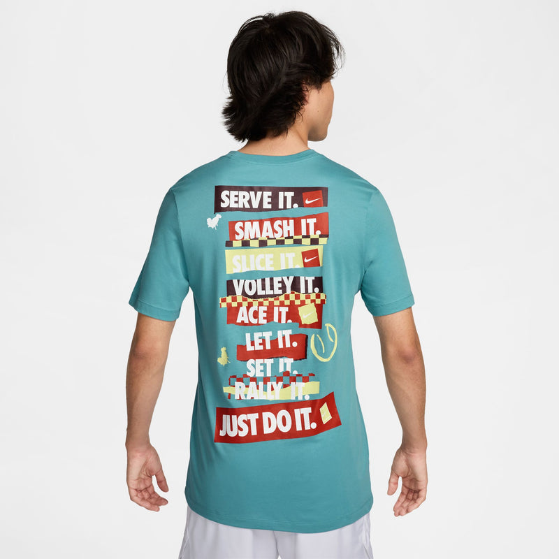 Men's Court Dri-FIT Tennis T-Shirt in Denim Turq