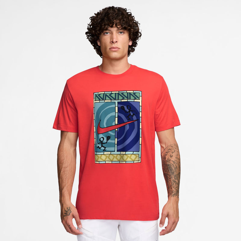 Men's Court Dri-FIT Tennis T-Shirt in Lt Crimson