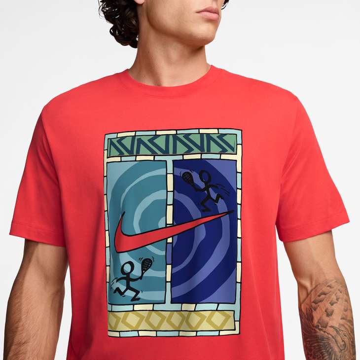 Men's Court Dri-FIT Tennis T-Shirt in Lt Crimson