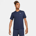 Men's Court Dri-FIT Victory Tennis Top in Obsidian/Obsidian/White