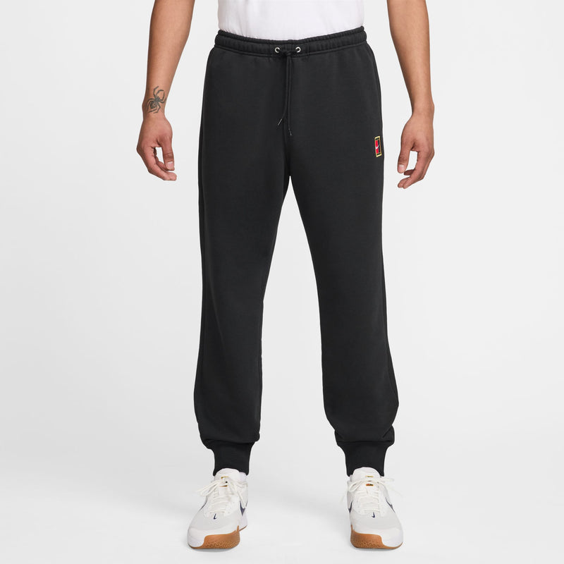 Men's Court Heritage Dri-FIT Fleece Tennis Joggers in Black