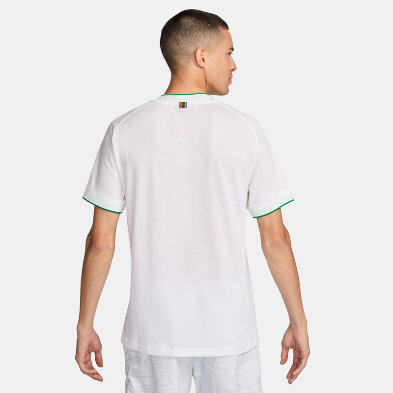Men's Court Heritage Short-Sleeve Tennis Top in White
