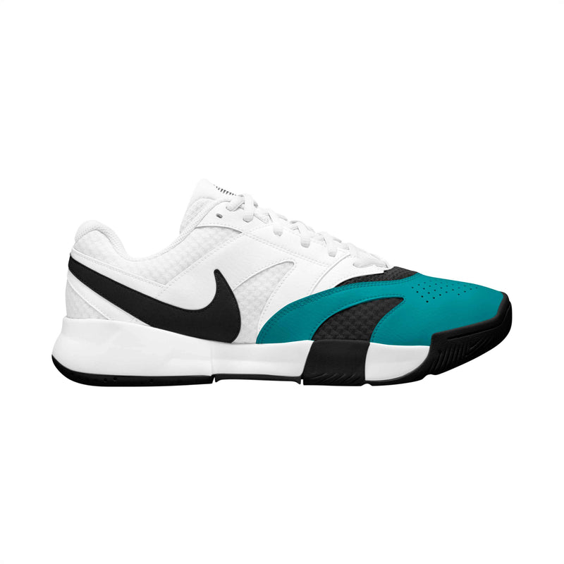Men's Court Lite 4 Tennis Shoes in White/Black-Radiant Emerald