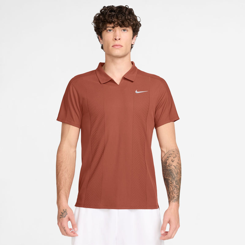 Men's Court Slam Dri-FIT ADV Tennis Polo in Rugged Orange