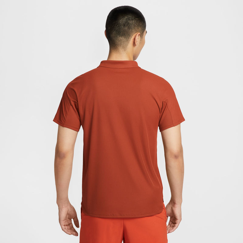 Men's Court Slam Dri-FIT ADV Tennis Polo in Rugged Orange
