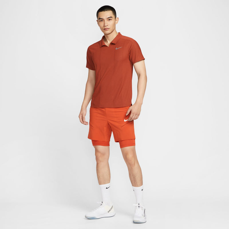 Men's Court Slam Dri-FIT ADV Tennis Polo in Rugged Orange