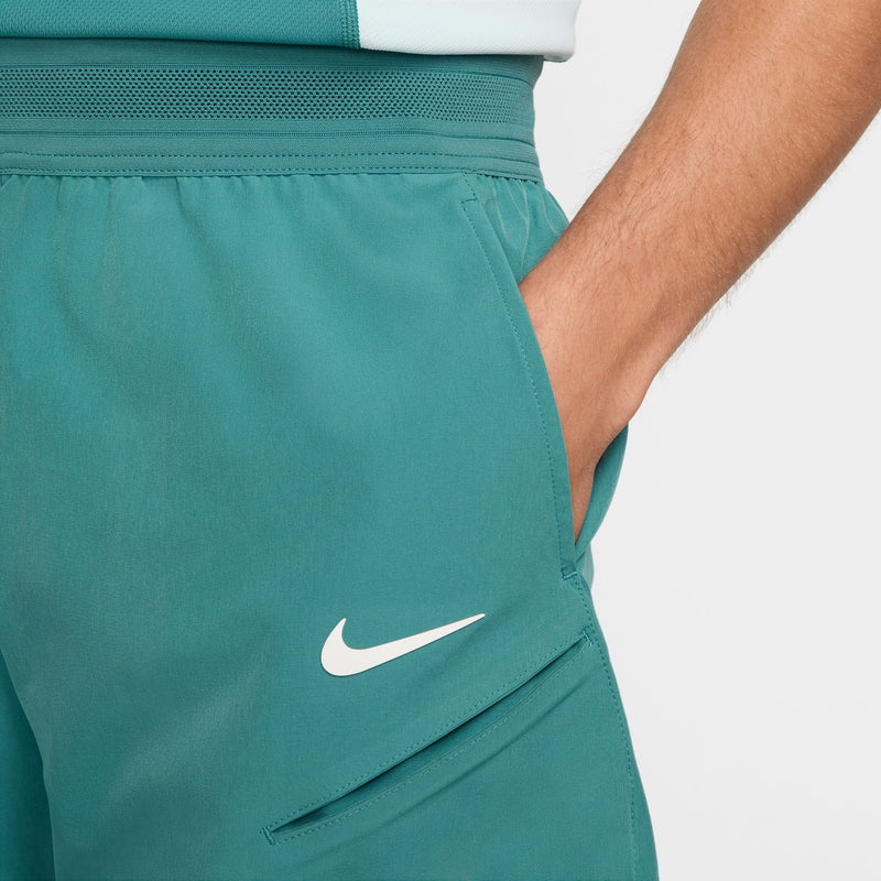 Men's Court Slam Dri-FIT Tennis Shorts in Mineral Teal/High Voltage/White
