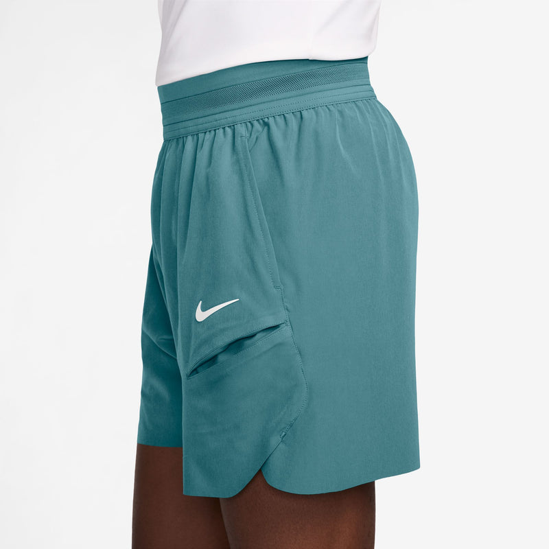 Men's Court Slam Dri-FIT Tennis Shorts in Mineral Teal/High Voltage/White