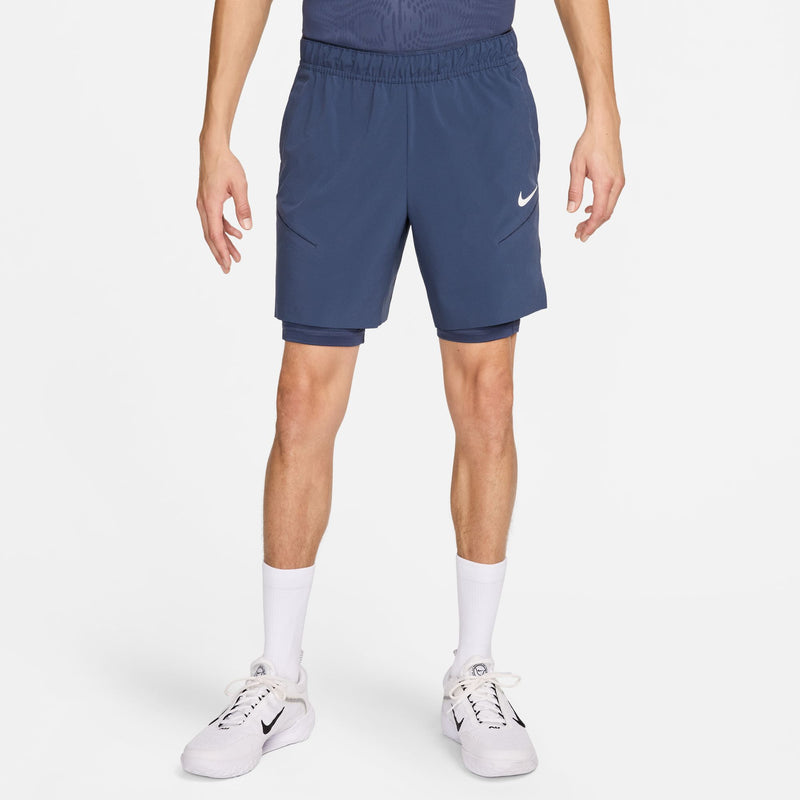 Men's Court Slam Dri-FIT Tennis Shorts in Thunder Blue/Ashen Slate/White