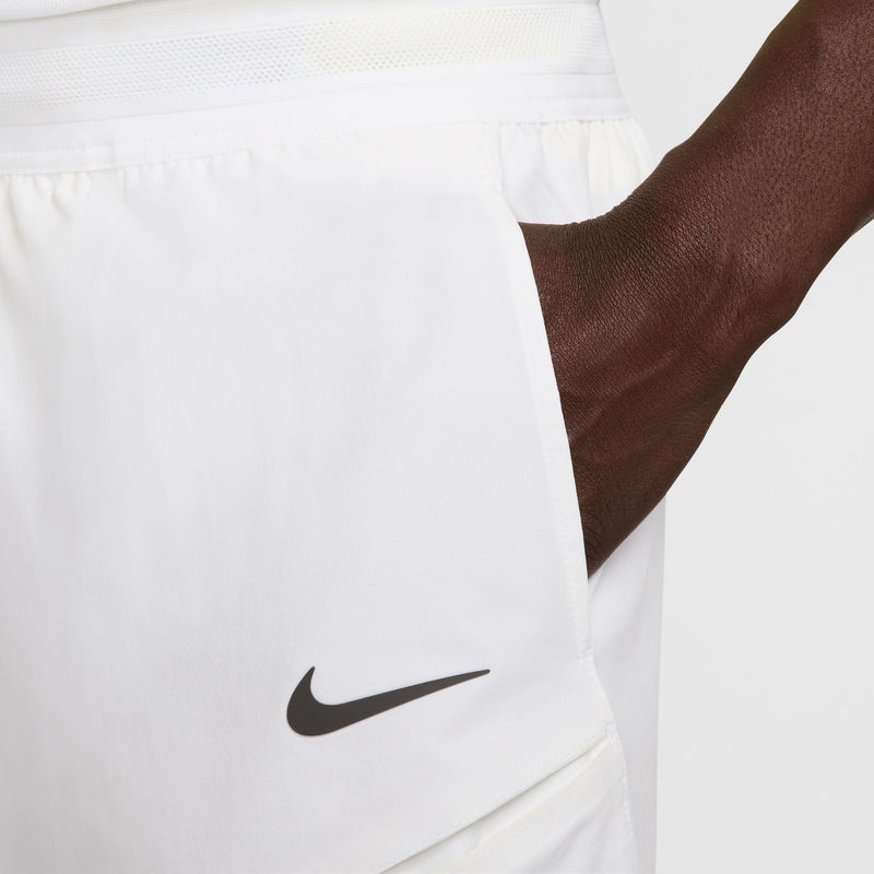 Men's Court Slam Dri-FIT Tennis Shorts in White/Medium Ash