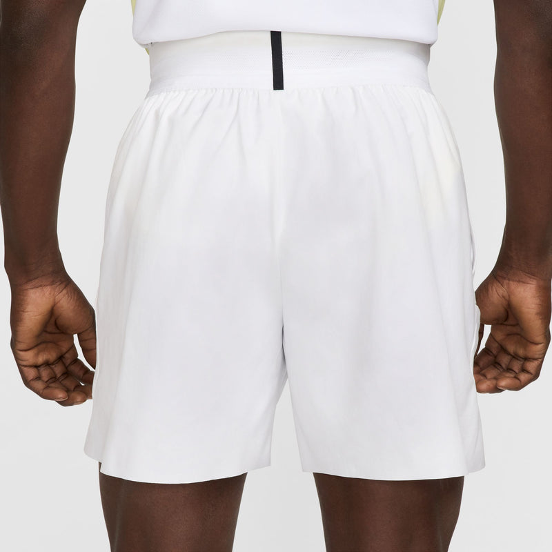 Men's Court Slam Dri-FIT Tennis Shorts in White/Medium Ash