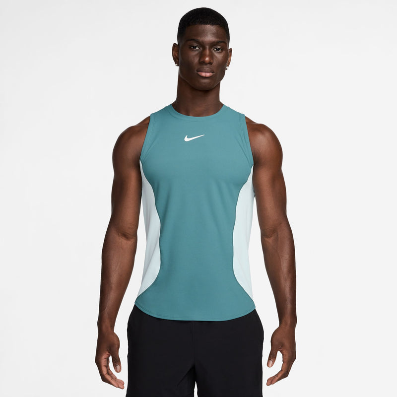 Men's Court Slam Dri-FIT Tennis Tank Top in Mineral Teal/White