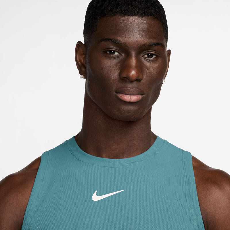 Men's Court Slam Dri-FIT Tennis Tank Top in Mineral Teal/White