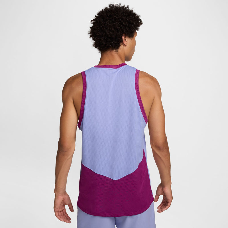 Men's Court Slam Dri-FIT Tennis Tank Top in Purple Pulse/Hot Fuchsia/Black
