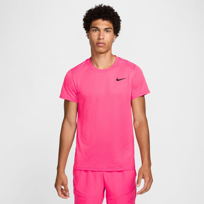 Men's Court Slam Dri-FIT Tennis Top in Aster Pink/Black