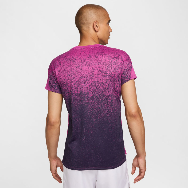 Men's Court Slam Dri-FIT Tennis Top in Hot Fuchsia/White