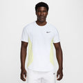 Men's Court Slam Dri-FIT Tennis Top in White/Luminous Green/Medium Ash