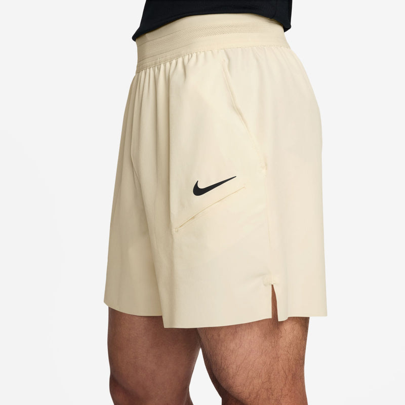Men's Court Slam Men's Dri-FIT Tennis Shorts in Pale Ivory/Black