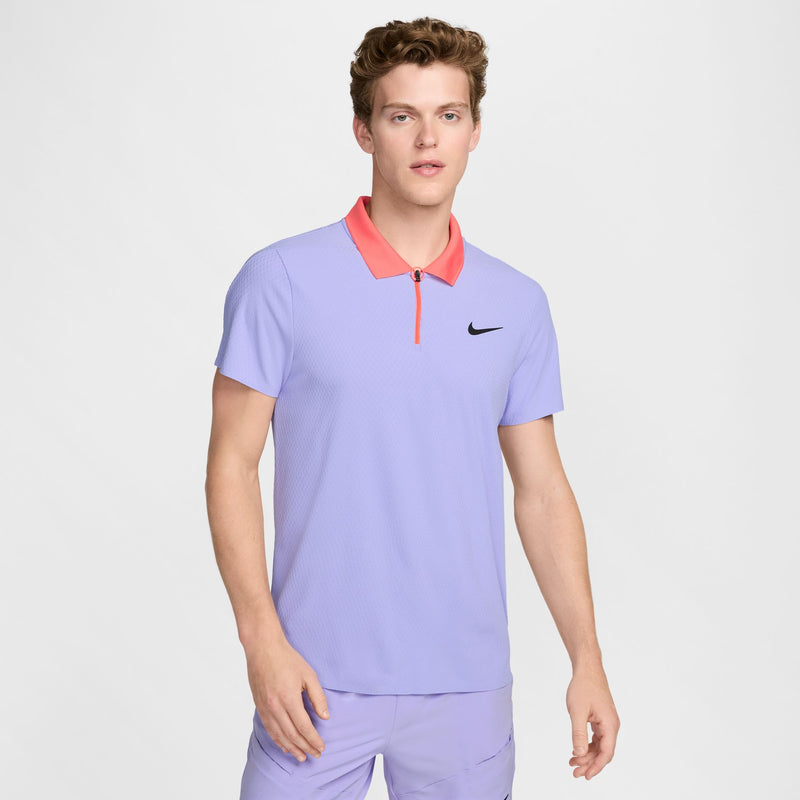 Men's Court Slam Ultimate Dri-FIT ADV Tennis Polo in Purple Pulse/Purple Pulse/Black
