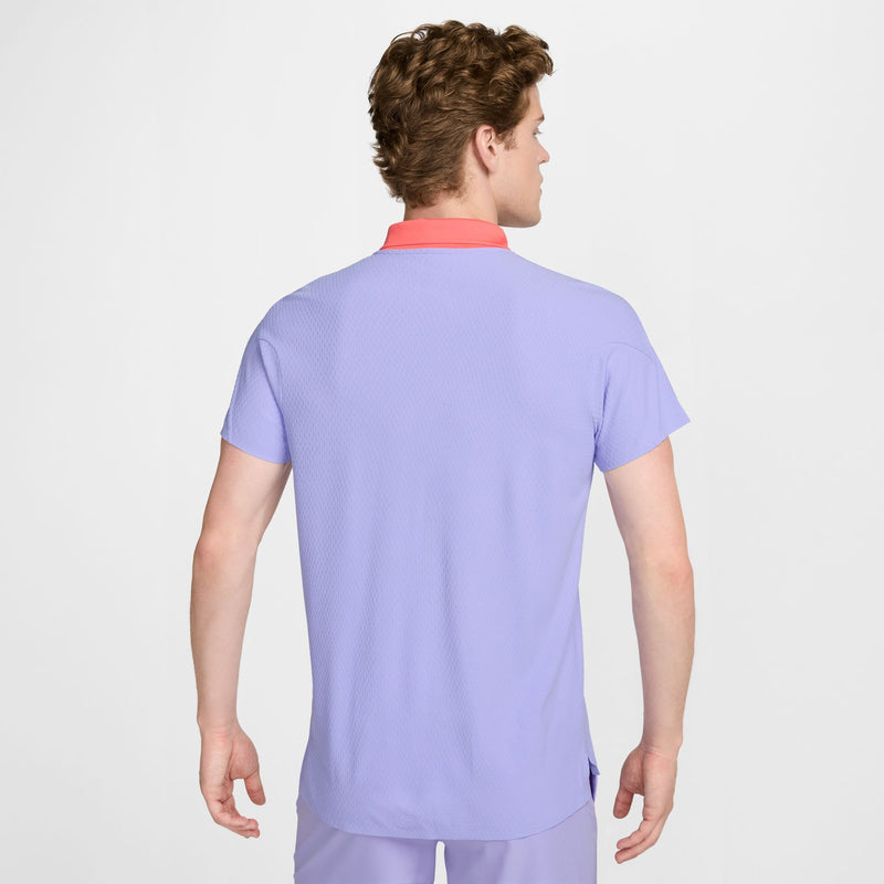 Men's Court Slam Ultimate Dri-FIT ADV Tennis Polo in Purple Pulse/Purple Pulse/Black