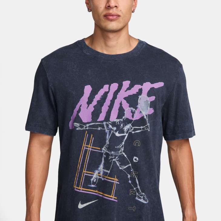 Men's Court Tennis T-Shirt in Obsidian