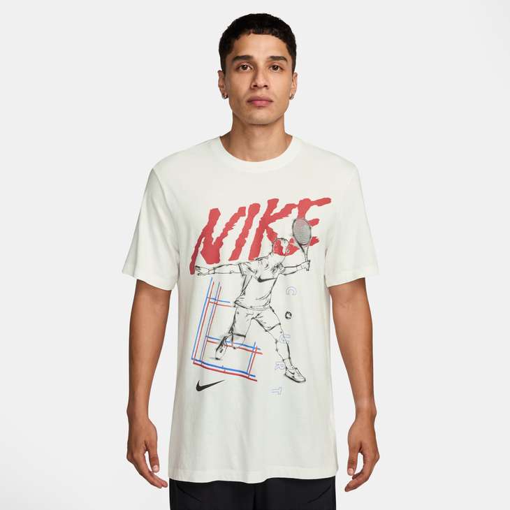 Men's Court Tennis T-Shirt in Summit White