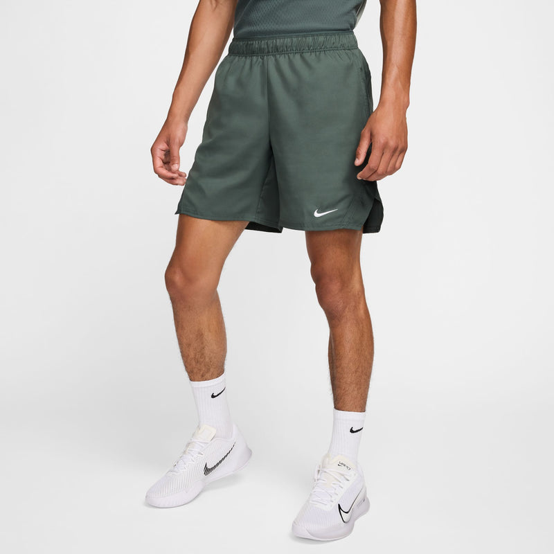Men's Court Victory Dri-FIT 7" Tennis Shorts in Vintage Green/White