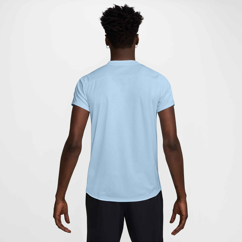 Men's Court Victory Dri-FIT Tennis Top in Celestine Blue/Black